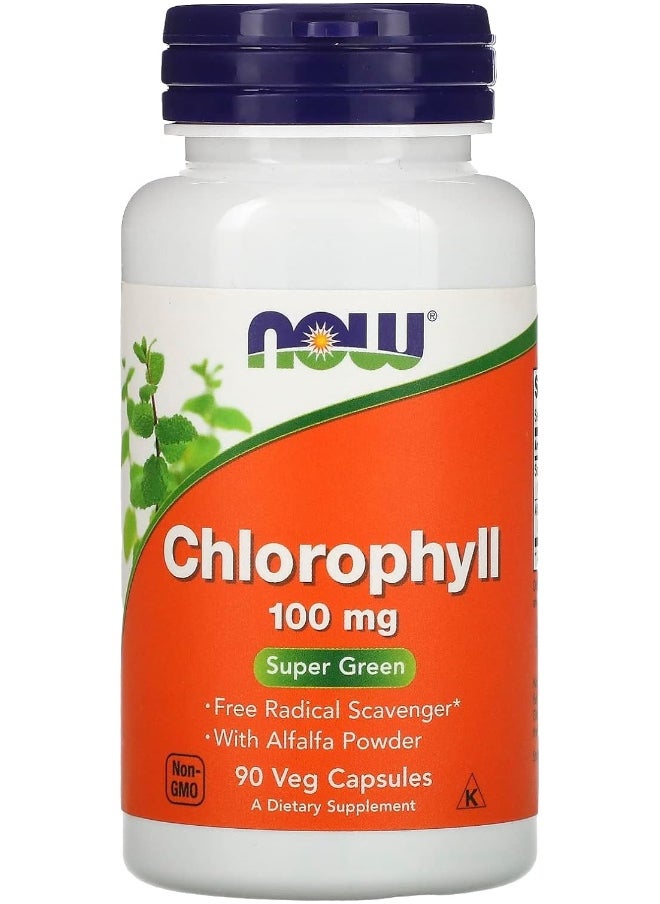 Now Foods Chlorophyll 100mg 90 Veg Capsules