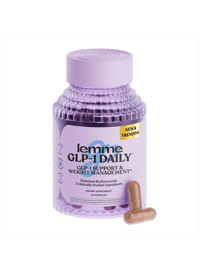 GLP-1 Daily, Reduce Hunger & Cravings, Boost GLP-1 Production, Support Fat Loss and Weight Management with Clinically Studied Ingredients, 1 Month Supply (60 Capsules)