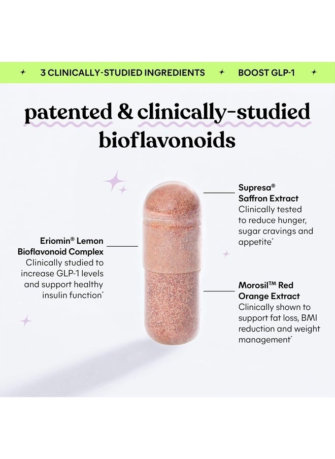 GLP-1 Daily, Reduce Hunger & Cravings, Boost GLP-1 Production, Support Fat Loss and Weight Management with Clinically Studied Ingredients, 1 Month Supply (60 Capsules)