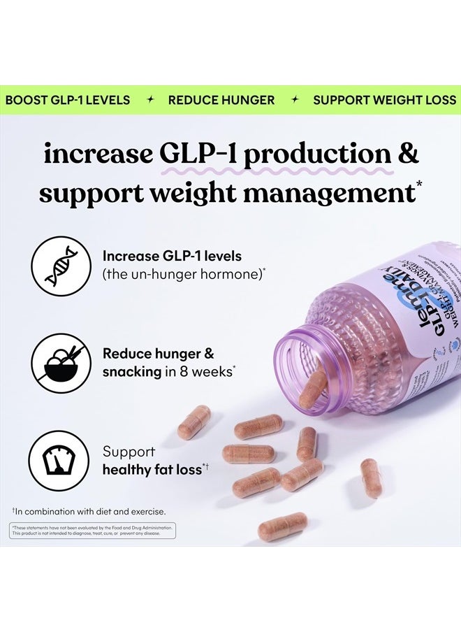 GLP-1 Daily, Reduce Hunger & Cravings, Boost GLP-1 Production, Support Fat Loss and Weight Management with Clinically Studied Ingredients, 1 Month Supply (60 Capsules)