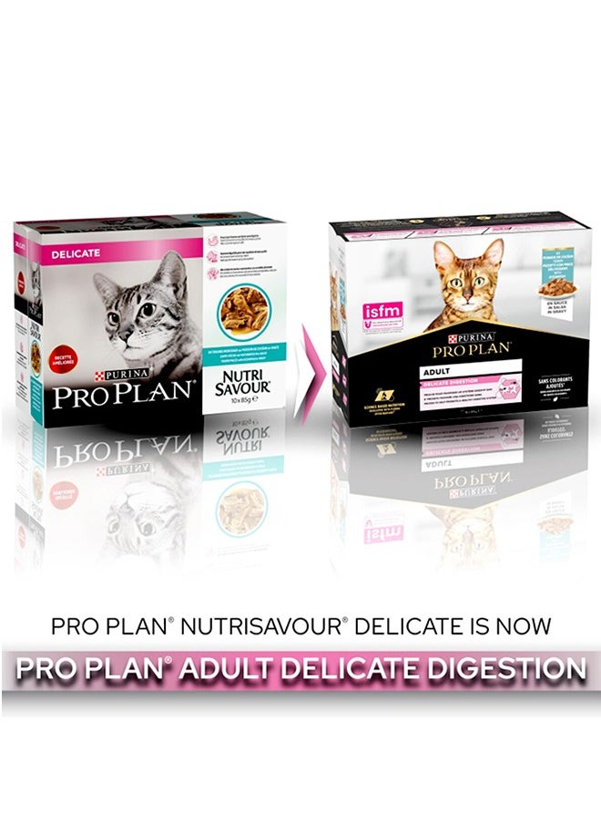 Pro Plan Delicate Cat Food Ocean fish In Gravy - 85G (Pack Of 10)
