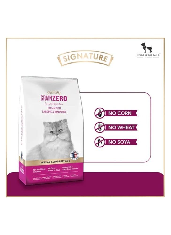 GRAINZERO PARSIAN & LONG COAT CATS  OCEAN FISH SARDINE&MACKEREL FOOD