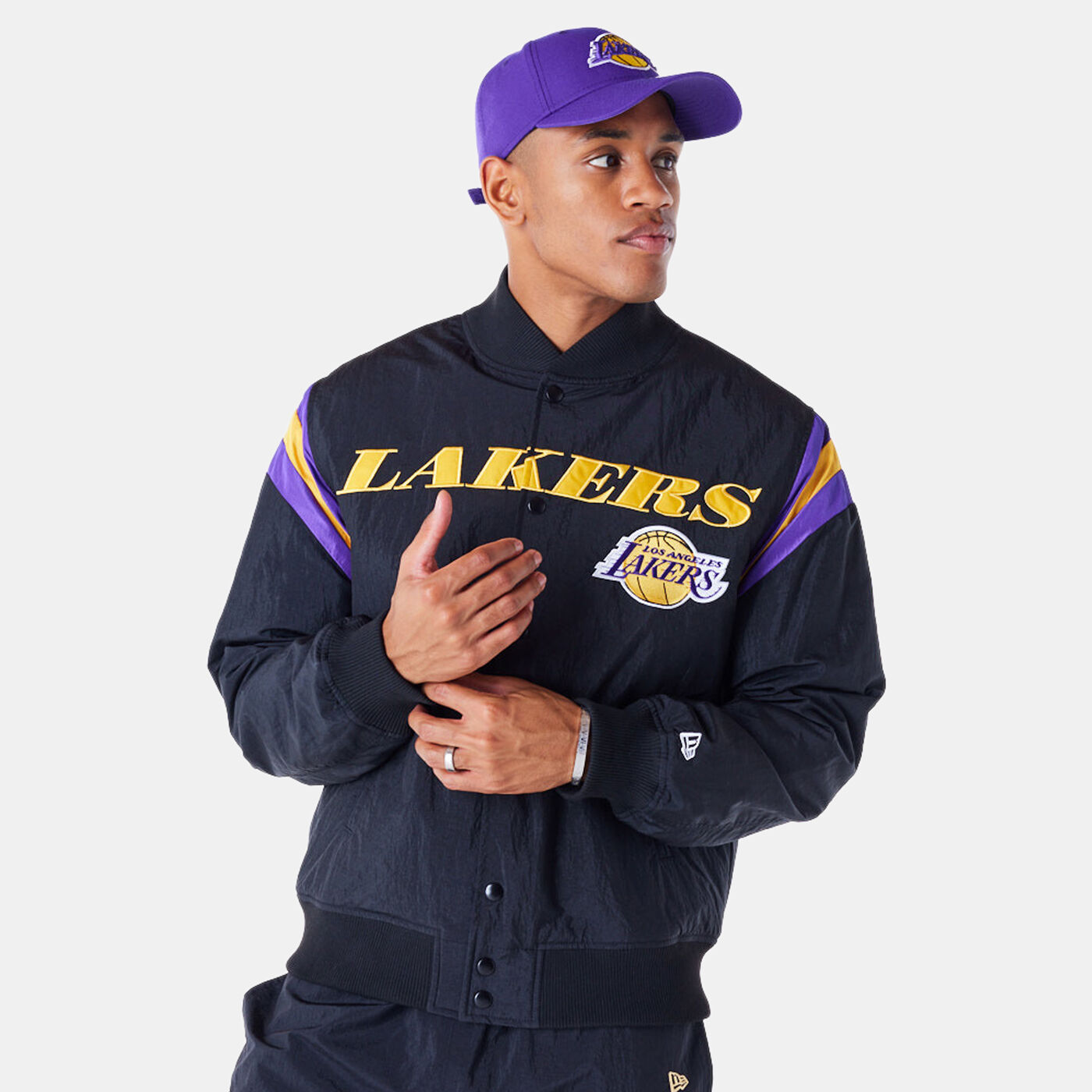 Men's NBA LA Lakers Panel Bomber Jacket