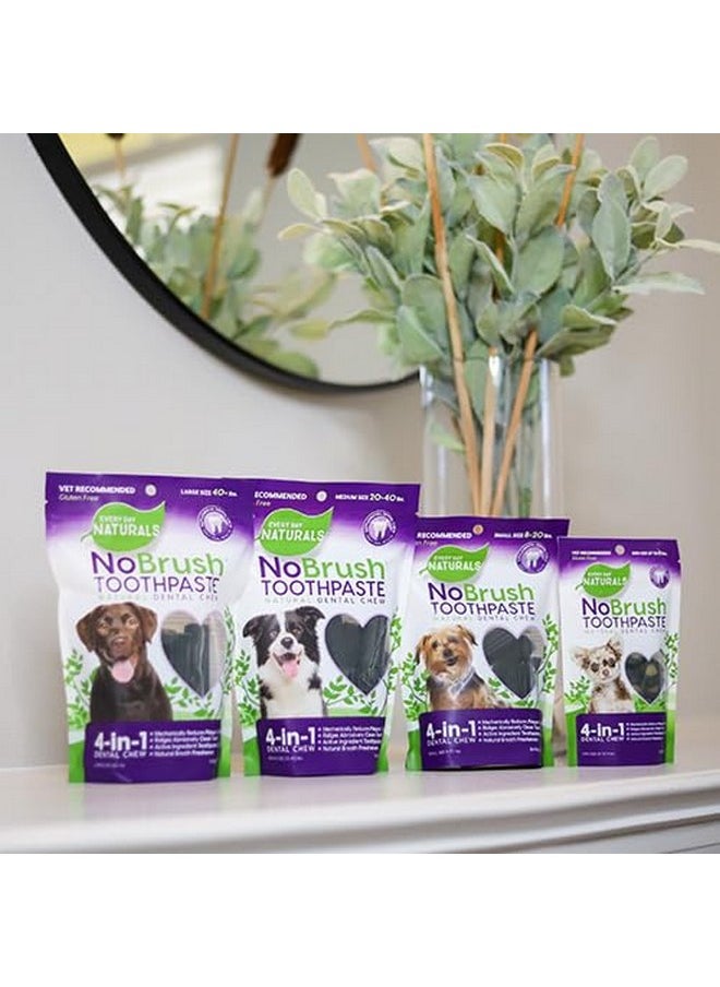 Every Day Naturals Dog Dental Chew, No Brush Toothpaste for Small Breeds, Freshens Breath, Unique Texture Helps Reduce Plaque & Tartar, 10 oz, 1 Pack