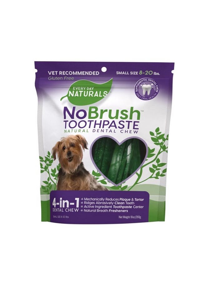 Every Day Naturals Dog Dental Chew, No Brush Toothpaste for Small Breeds, Freshens Breath, Unique Texture Helps Reduce Plaque & Tartar, 10 oz, 1 Pack