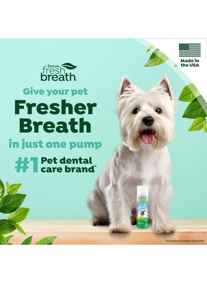 TropiClean Fresh Breath Foam for Dogs & Cats | Cat & Dog Dental Foam| Dog Breath Freshener Foam| Oral Care for Dogs & Cats | Made in The USA | 4.5 oz