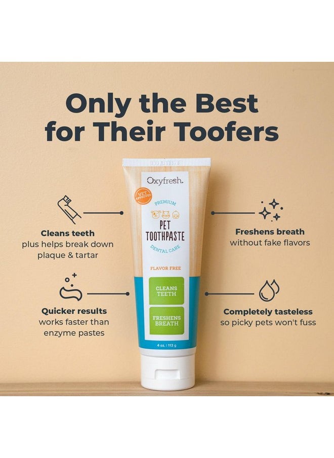 Oxyfresh Premium Dog Toothpaste - Best Dog Teeth Cleaning & Dog Plaque and Tartar Fighter - Safe for Cat Toothpaste Too - Vet Formulated Pet Toothpaste, 4oz