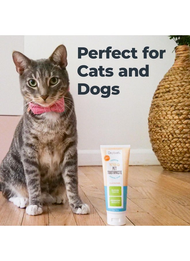 Oxyfresh Premium Dog Toothpaste - Best Dog Teeth Cleaning & Dog Plaque and Tartar Fighter - Safe for Cat Toothpaste Too - Vet Formulated Pet Toothpaste, 4oz