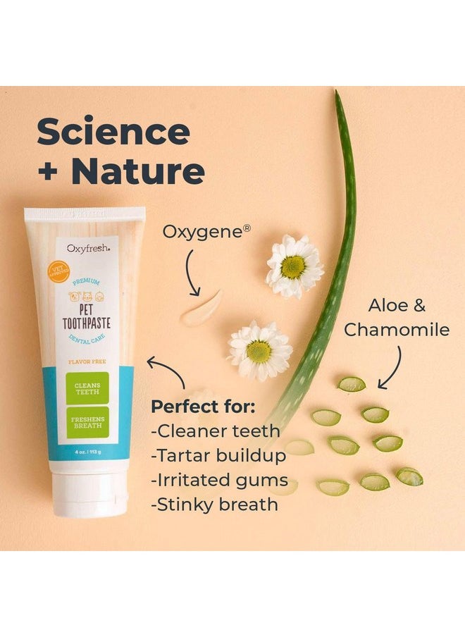 Oxyfresh Premium Dog Toothpaste - Best Dog Teeth Cleaning & Dog Plaque and Tartar Fighter - Safe for Cat Toothpaste Too - Vet Formulated Pet Toothpaste, 4oz