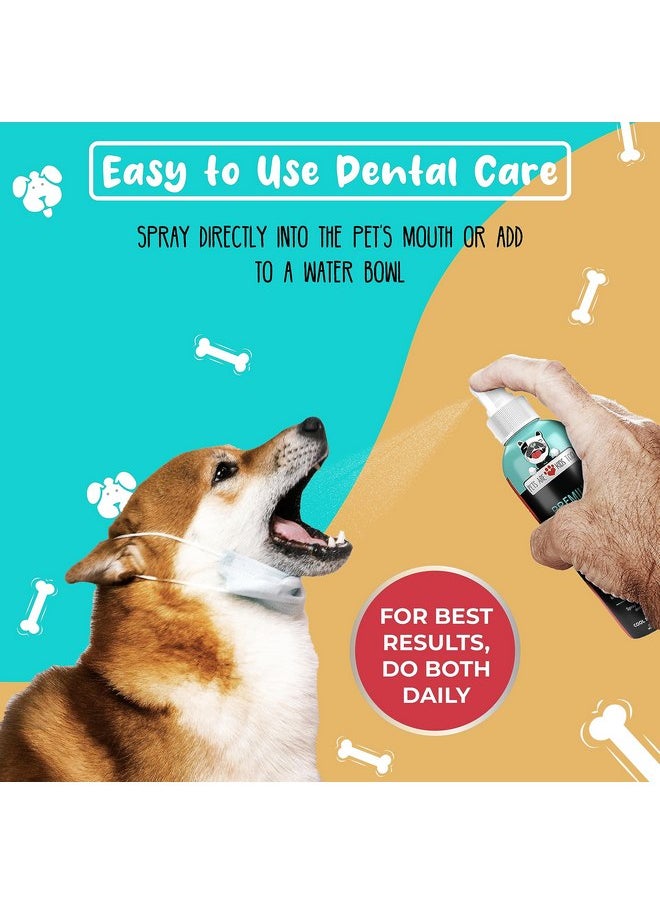 Pets Are Kids Too Premium Pet Dental Spray - 8oz Mint Dog Breath Freshener Cat Dental Care Dog Dental Mouthwash Dog Spray Dog Teeth Cleaning Fights Tartar Plaque Gum Disease Dog Breath Water Additive