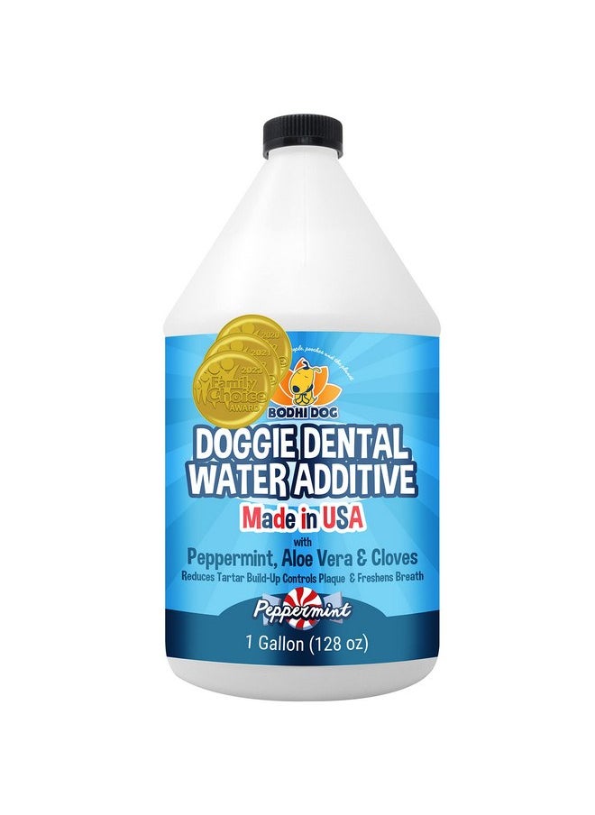 New Peppermint Fresh Breath Dental Water Additive for Dogs and Pets | Teeth, Breath, and Healthy Gums | Tartar Cleaning, Plaque Remover & Fresh Drinking Oral Care Cleaner No Brush Required (128oz)