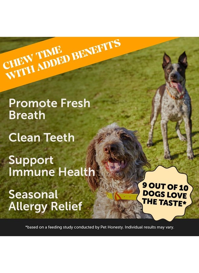 Pet Honesty Allergy Support Fresh Sticks - Dental Sticks for Dogs - Dental Dog Chews - Immune Health + Allergy Support for Dogs - Freshen Dog Breath, Reduce Plaque + Tartar - 30 Sticks
