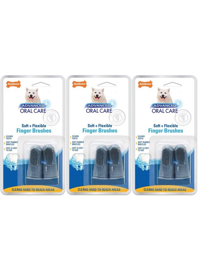 Nylabone 3 Pack Of Advanced Oral Care Finger Brushes For Pets