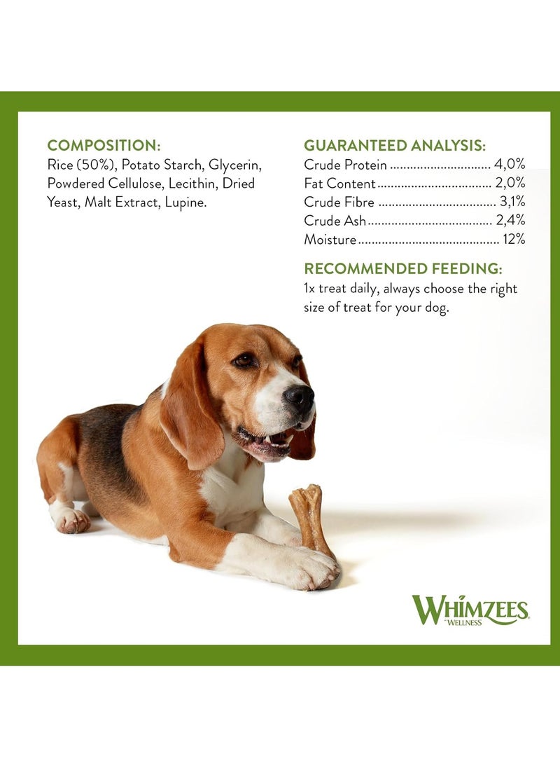 By Wellness Rice Bone Dog Dental Sticks 9 Pieces Size M L Dog Chews for Medium to Large Breeds Natural Gluten Free Rawhide Free Vegetarian