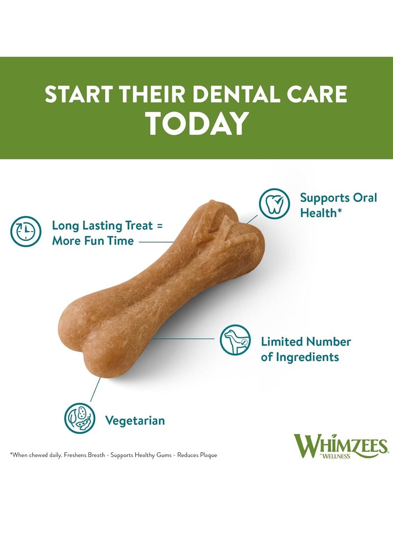 By Wellness Rice Bone Dog Dental Sticks 9 Pieces Size M L Dog Chews for Medium to Large Breeds Natural Gluten Free Rawhide Free Vegetarian