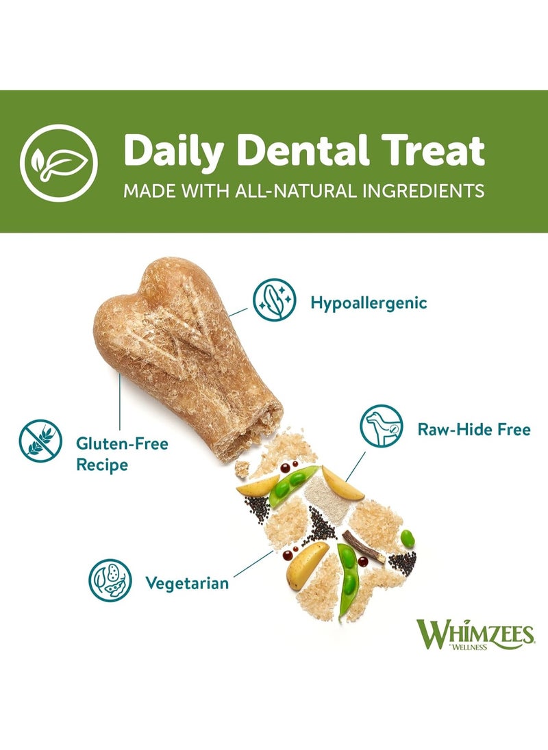By Wellness Rice Bone Dog Dental Sticks 9 Pieces Size M L Dog Chews for Medium to Large Breeds Natural Gluten Free Rawhide Free Vegetarian