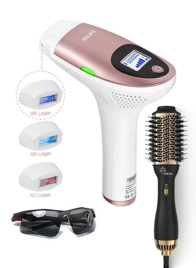 T3 3-In-1 Home IPL Laser Hair Removal Carry Hot Air Comb Pink