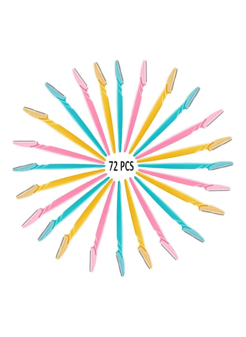 72-Piece Eyebrow Razor Set Multicolor