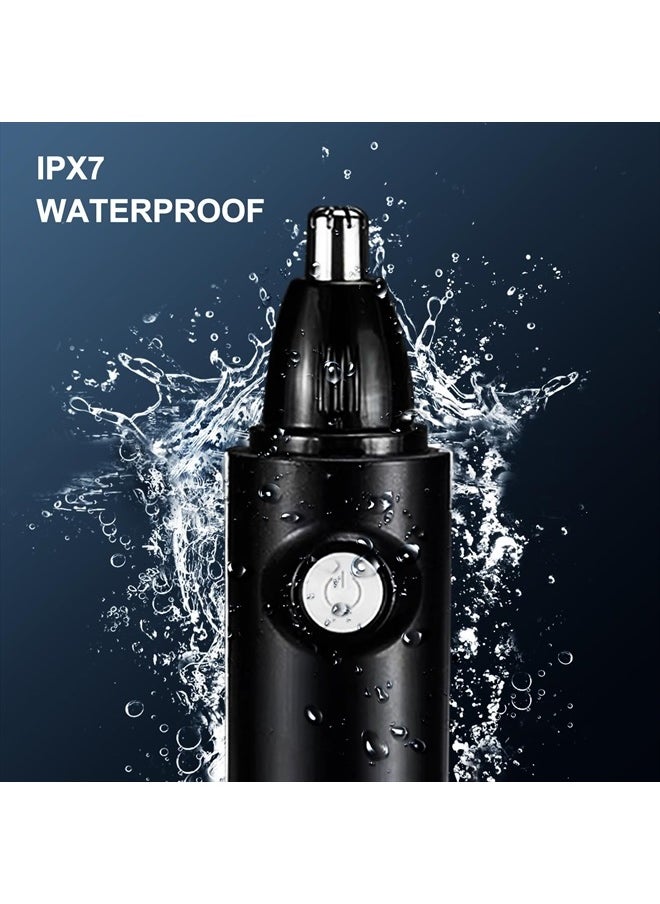 Nose Hair Trimmer for Men, 2024 Professional Painless Eyebrow&Facial&Nose Hair Trimmer for Men Women, IPX7 Waterproof, USB Rechargeable, Easy Cleaning, All-in-ONE Nose Hair Trimmer