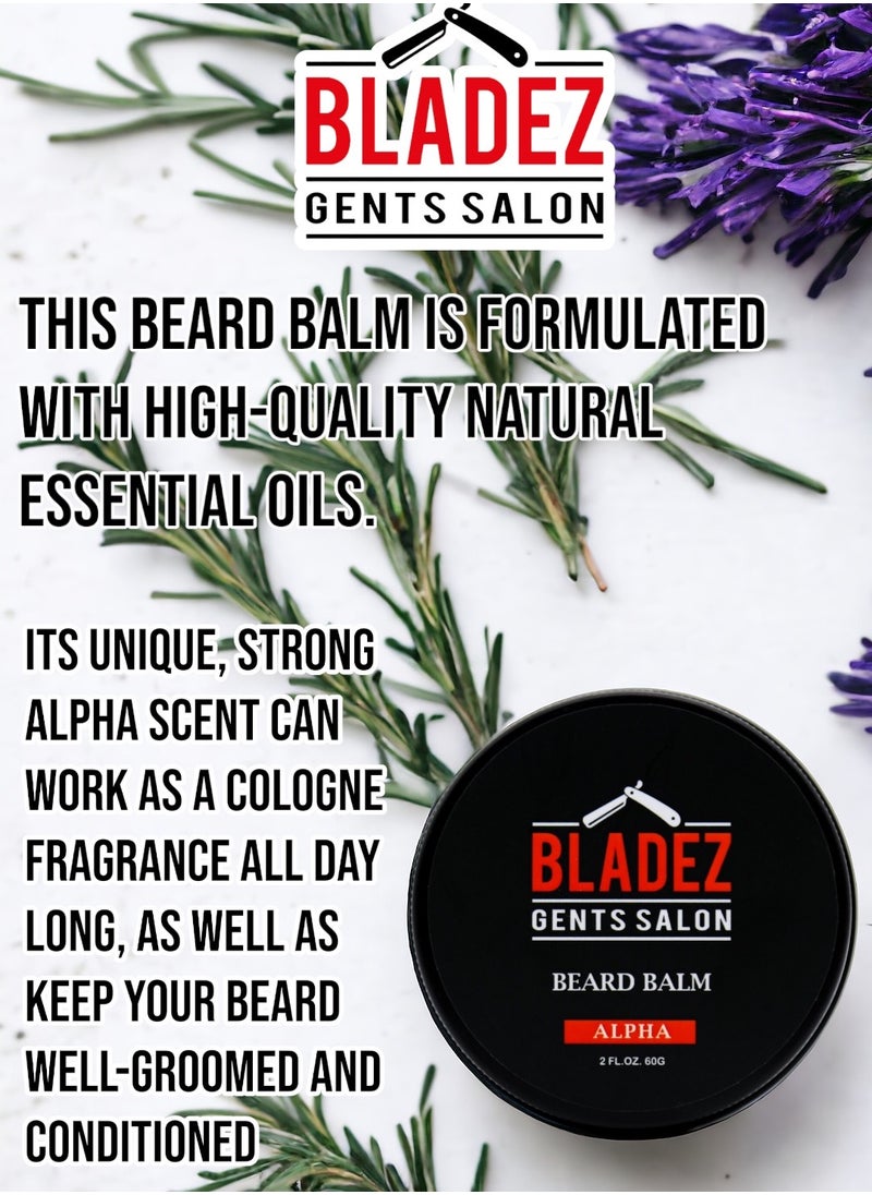 Alpha Beard Balm, Best Natural Based Beard Care Product, Bladez Professional Beard Care Line