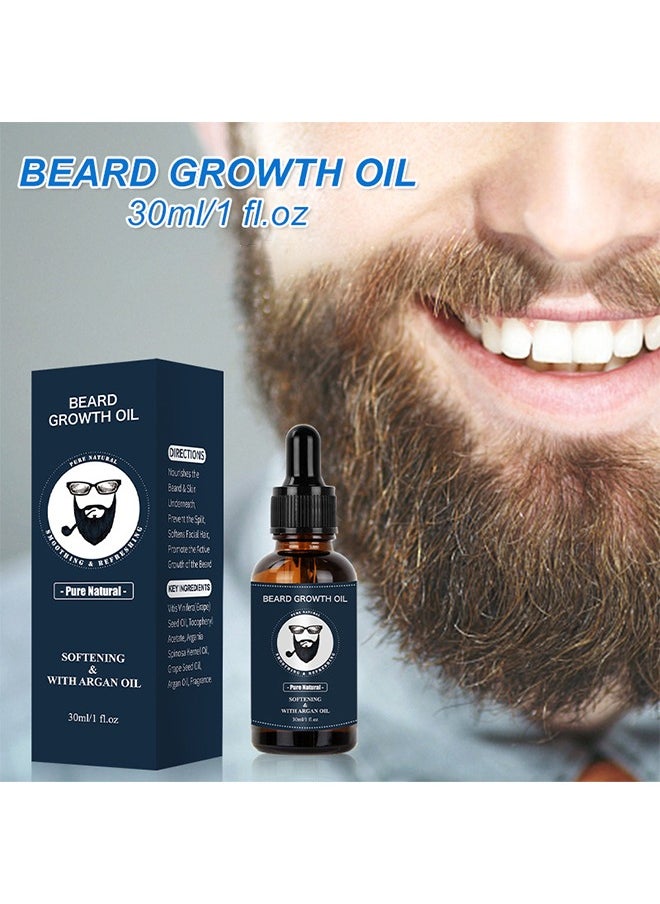 Beard Growth Oil - Softens Facial Hair And Promotes Beard Restoration Of Softness And Shine Beard Growth Oil 30ML