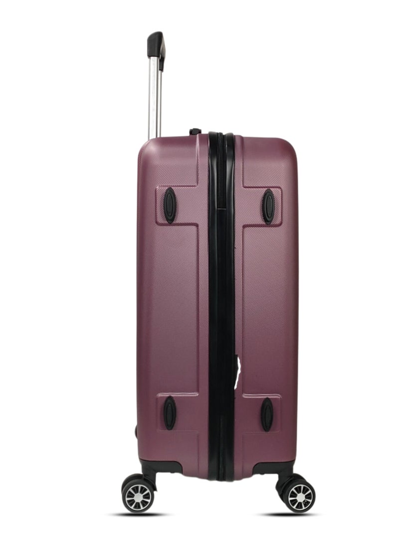 VENTURE ABS HARD TROLLEY 20,24,28 inch 3 Piece Set PURPLISH RED