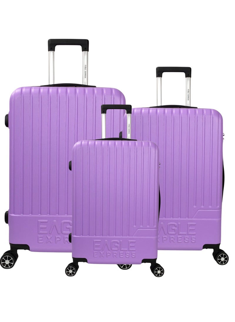 FUSION ABS HARD TROLLEY 20,24,28 inch 3 Piece Set ORCHID