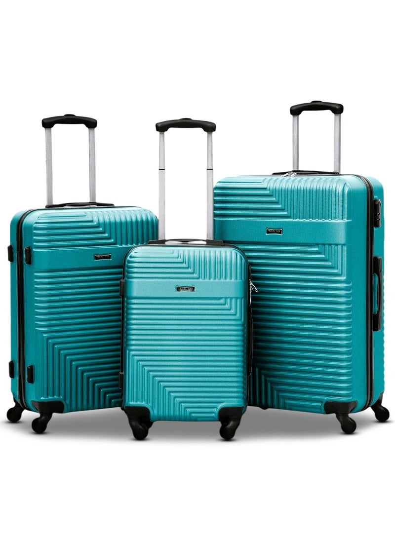 Lightweight Luggage Hard Shell Trolly with smooth spinner wheels and secured combination lock ABS Suitcases for travel.