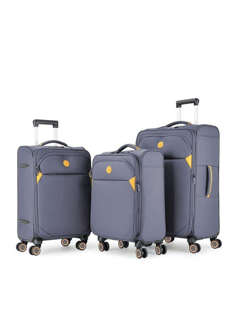 Luggage Bag 3 Piece Set - Softside Expandable Ultra Lightweight Durable Waterproof Suitcase with TSA Lock, Double Spinner Wheels & Anti-Theft Zipper  20