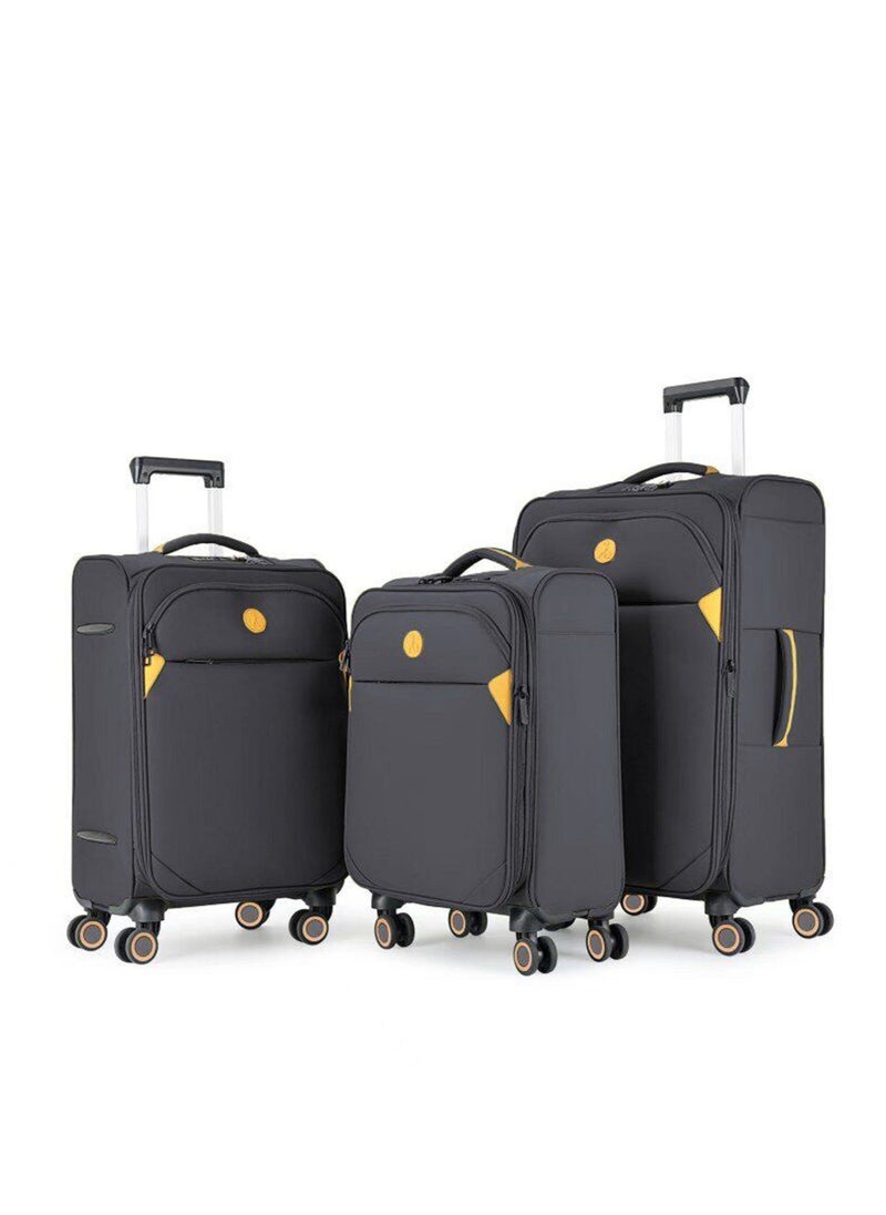 Luggage Bag 3 Piece Set - Softside Expandable Ultra Lightweight Durable Waterproof Suitcase with TSA Lock, Double Spinner Wheels & Anti-Theft Zipper  20