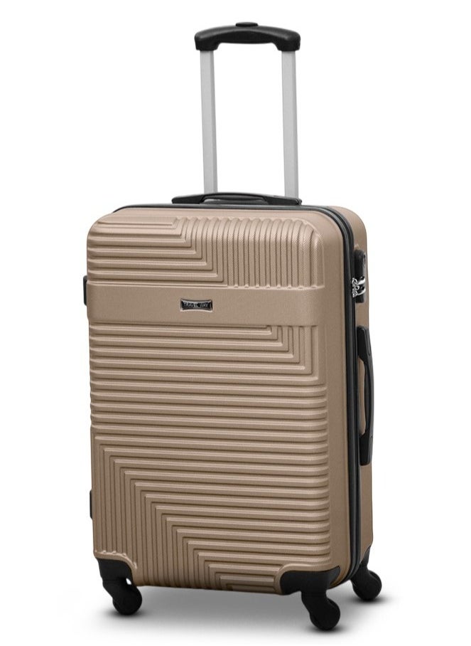 Lightweight Luggage Hard Shell Trolly with smooth spinner wheels and secured combination lock ABS Suitcases for travel.