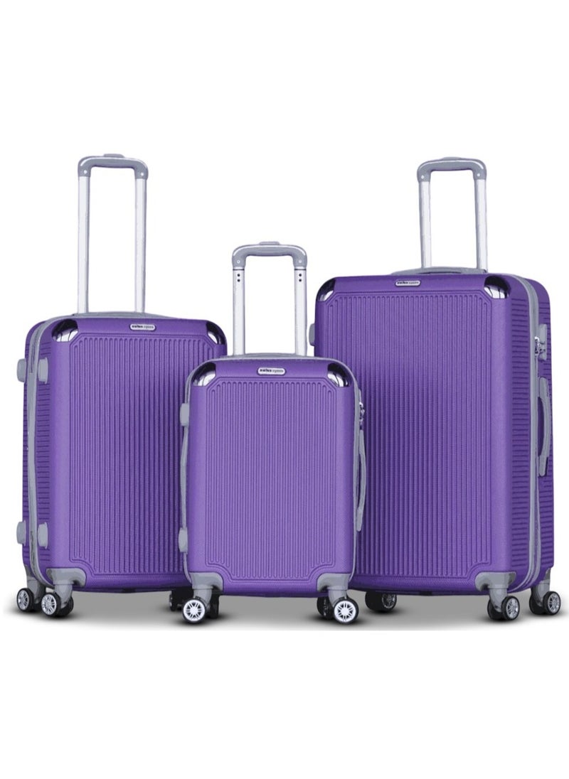 Luggage Hard Shell Trolly 3 Pcs Set with smooth spinner wheels and secured combination lock Suitcases for travel