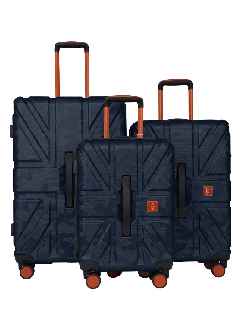 Urban Trekker 3 Pcs ABS Luggage Trolley Set -Navy