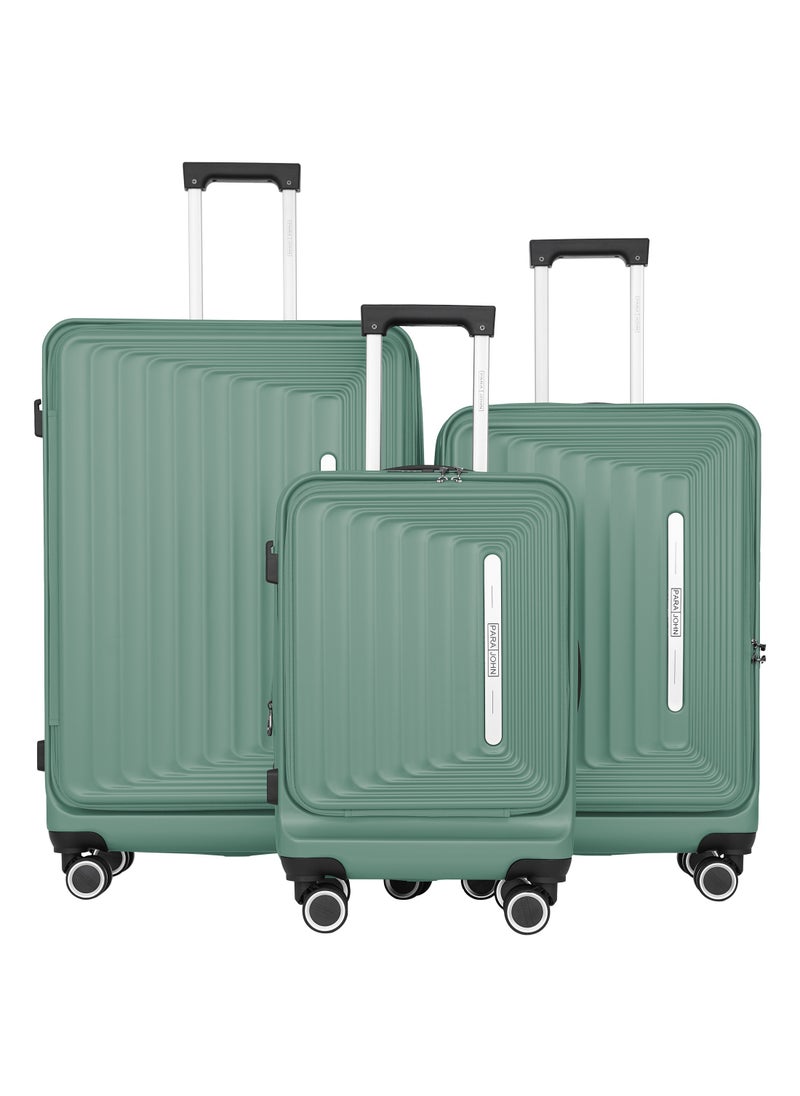 Rocklite Premium ABS Trolley 3 Pcs Set- GREEN