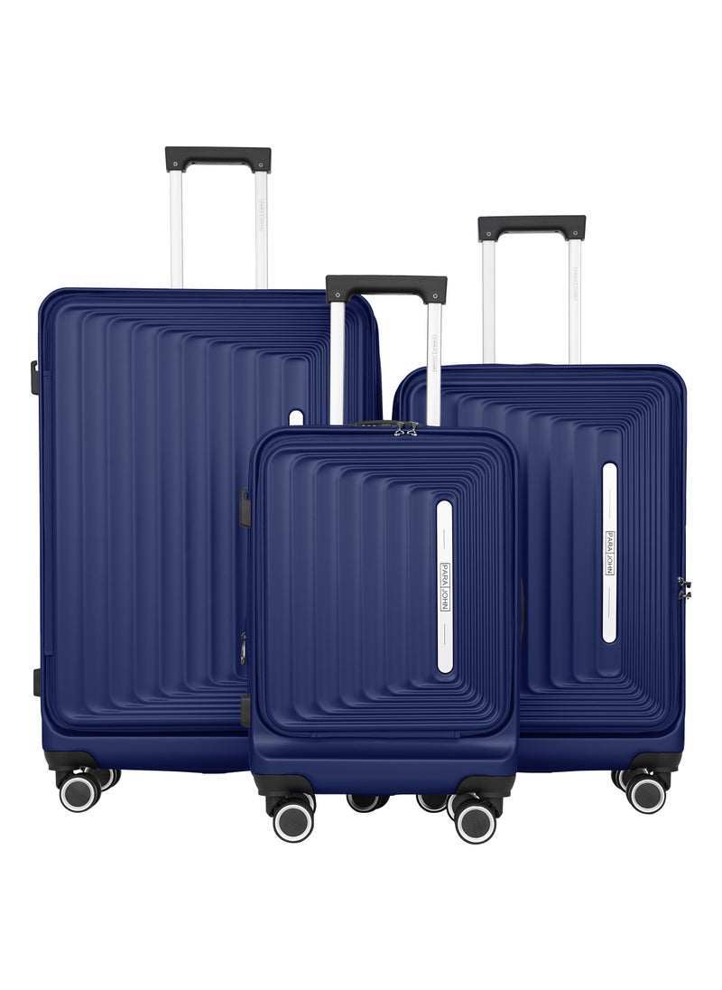 Rocklite Premium ABS Trolley 3 Pcs Set- BLUE