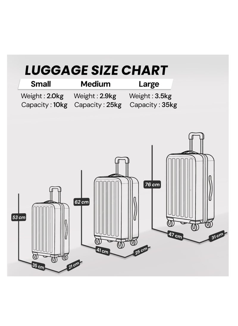 Travel Suitcase & Trolley Set - Luggage Bag PP 02, Lightweight Suitcase Set & Carry-On Luggage