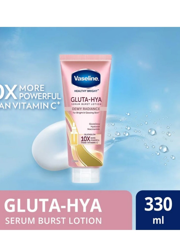 Vaseline Gluta-Hya Radiance Body Lotion - 330ml | Hydrating Formula with Hyaluronic Acid | 24hr Moisture for Glowing Skin