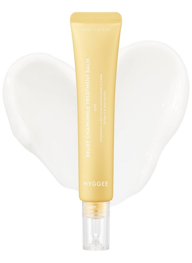 Relief Chamomile Treatment Balm - Intensive Hydrating And Spot Soothing Face Moisturizer - Chamomile Extract And Shea Butter - Hypoallergenic Vegan Face Cream, 1.01Oz.