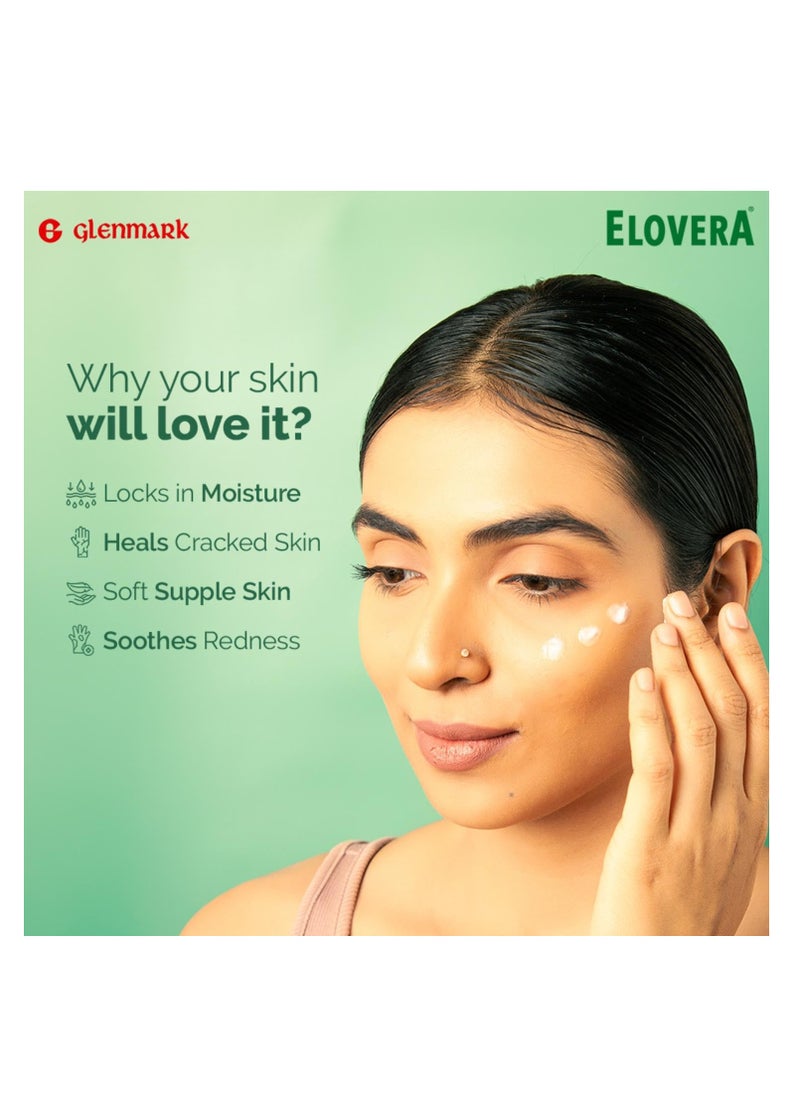 Elovera Moisturising Cream 75g | For Dry Skin | with Aloe Vera & Vitamin E | Protects, Nourishes and Repairs Skin | Paraben Free | Fragrance Free