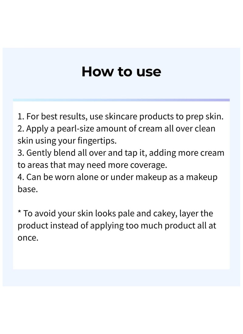 numbuzin No.1 Pure Glass Clean Tone Up | Hyaluronic Acid, Glossy Finish, Tinted, Light Beige Color | 1.69 fl oz