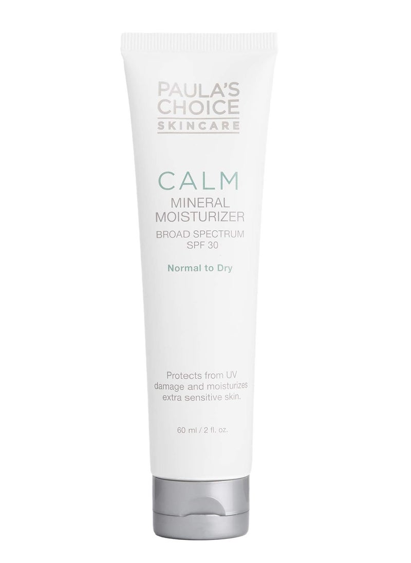 CALM SPF 30 Mineral Moisturizer Broad Spectrum Sun Protection, 2oz Tube