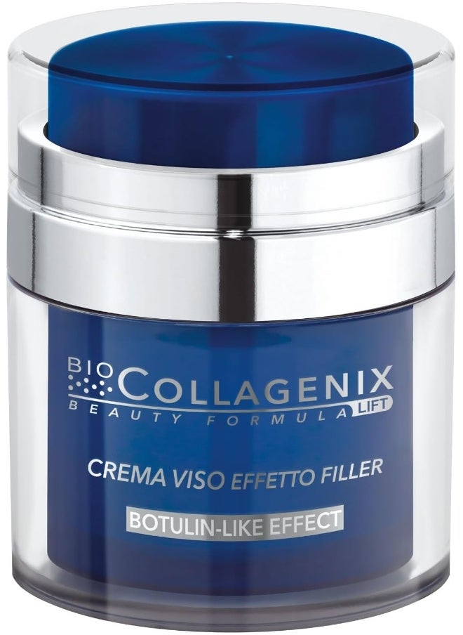 Biocollagenix Anti-Aging Face Filler Cream – Botulin-Like Effect with Argireline, Marine Collagen & Hyaluronic Acid, 50ml – Reduces Wrinkles, Firming, Hydrates & Brightens, Lightweight & Non-Greasy
