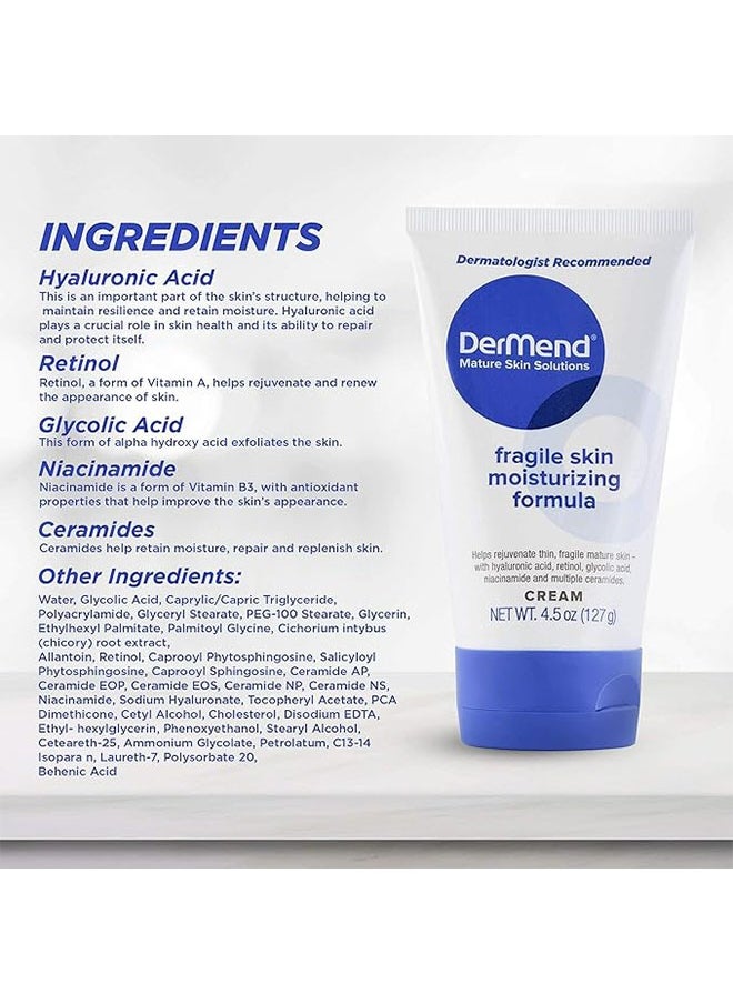 Fragile Skin Moisturizing Formula 127g, Helps Rejuvenate Thin, Fragile Mature Skin, Daily Moisturizer, Anti Wrinkle Cream for Firming and Strengthening Thin, Aging Skin