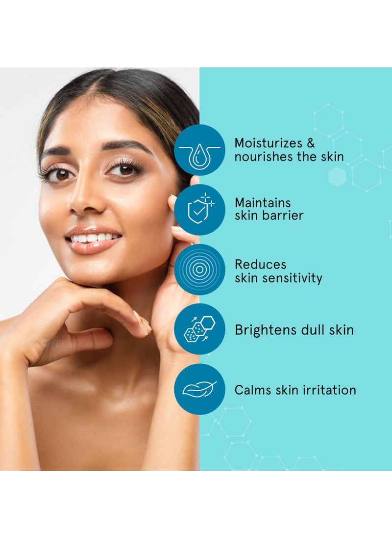 Face Liquid Moisturizer with Vitamin E Hyaluronic Acid and Ceramides Moisture Balm for Dryness and Dehydration Dermatologist Formulated for All Indian Skin Types 50ml