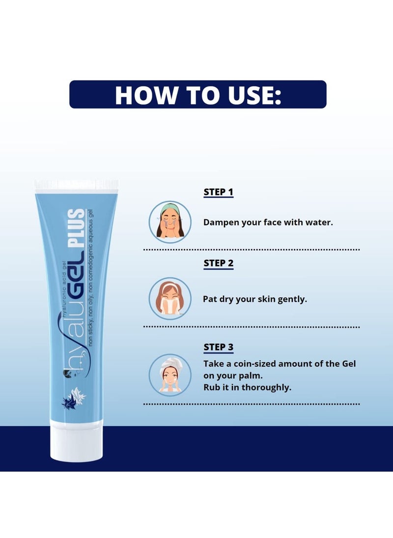 Hyalugel PLUS Moisturizing Gel for Acne (All Skin) 30ml : Pack of 2