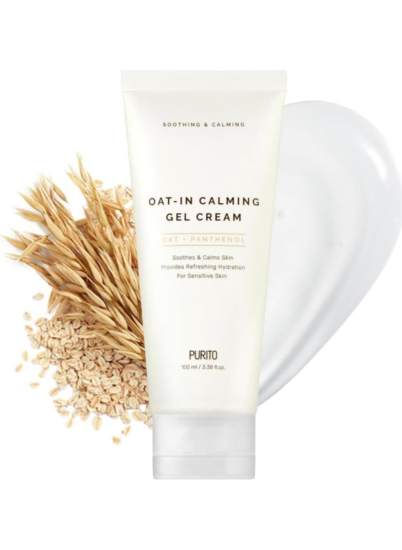 Oat-in Calming Gel Cream 100ml Moisturizing Face Cream with Natural Ingredients Vegan & Soothing for All Skin Types