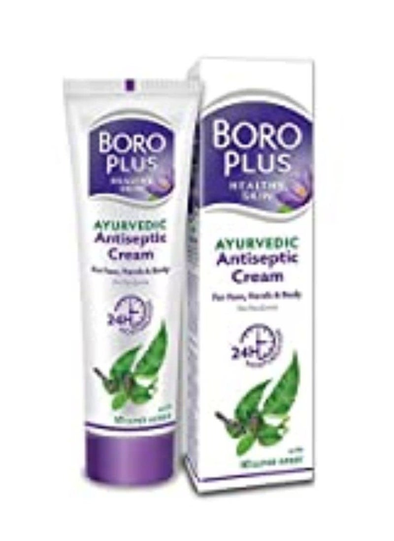 Boroplus Antiseptic Cream Provides 24Hrs Moisturisation Ayurvedic Cream For All Aeasons Hand Cream, Body Cream & Face Cream, Moisturises Dry Skin With Goodness Of Neem, Tulsi And Aloe Vera, 120Ml