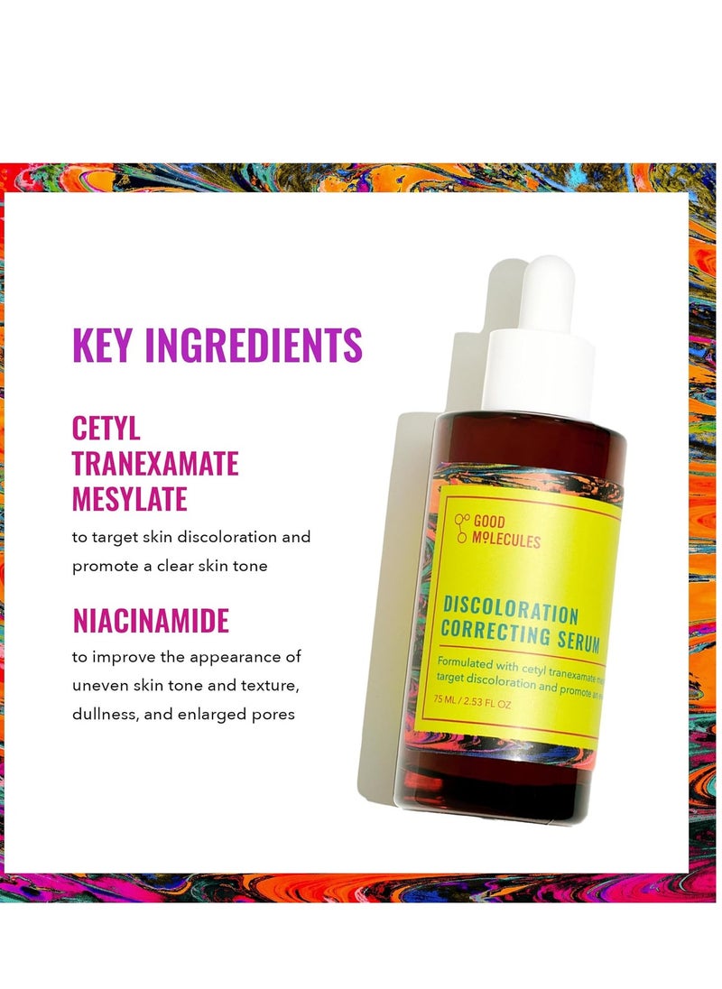 Good Molecules Discoloration Correcting Serum - Tranexamic Acid Ester Salt and Niacinamide for Dark Spots, Sun Damage, and Age Spots - Skincare Face