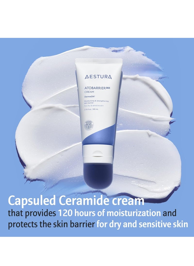 AESTURA ATOBARRIER365 Cream with Ceramide, Korean Skin Barrier Repair Moisturizer | 120-hour Lasting Hydration for Dry & SensitiveSkin, Hypoallergenic, 1.52 Fl Oz (Renewed) ㅣValentine's Day Gifts