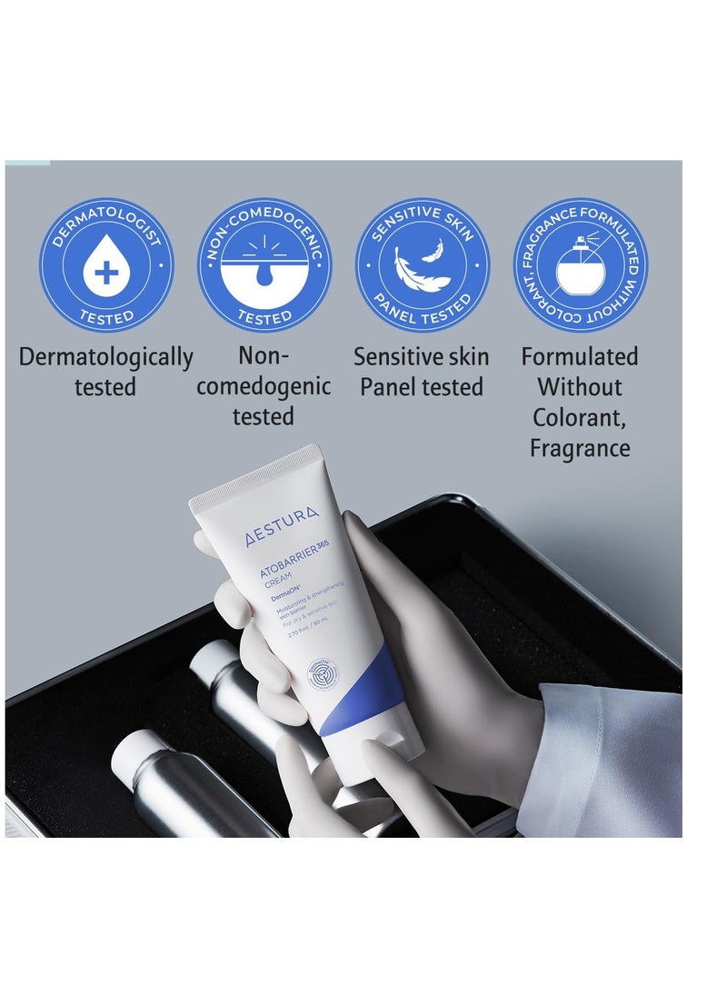 AESTURA ATOBARRIER365 Cream with Ceramide, Korean Skin Barrier Repair Moisturizer | 120-hour Lasting Hydration for Dry & SensitiveSkin, Hypoallergenic, 1.52 Fl Oz (Renewed) ㅣValentine's Day Gifts